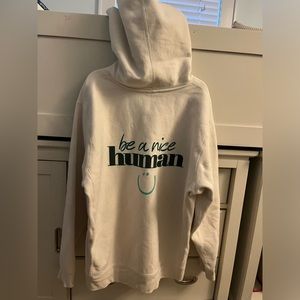 “Be a Nice Human”, Barstool Hoodie, Size Large
